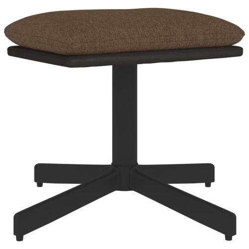 Vidaxl Repose-Pied Marron 60x60x39 Cm Tissu Et Similicuir
