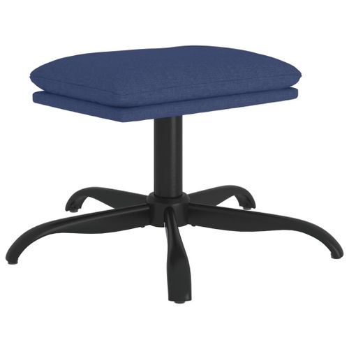 Vidaxl Repose-Pied Bleu 60x60x39 Cm Tissu
