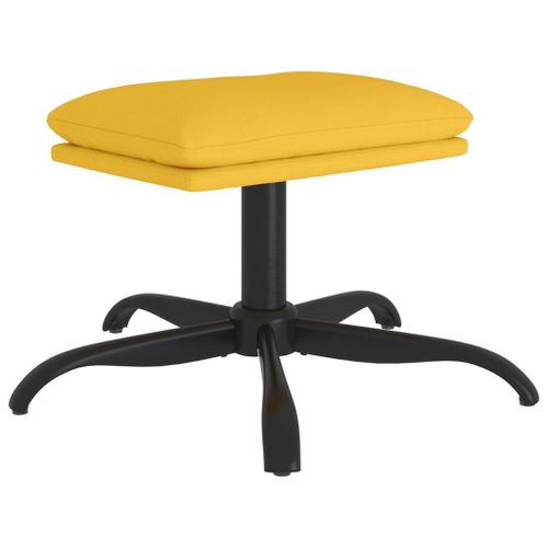 Vidaxl Repose-Pied Jaune Moutarde 60x60x39 Cm Tissu