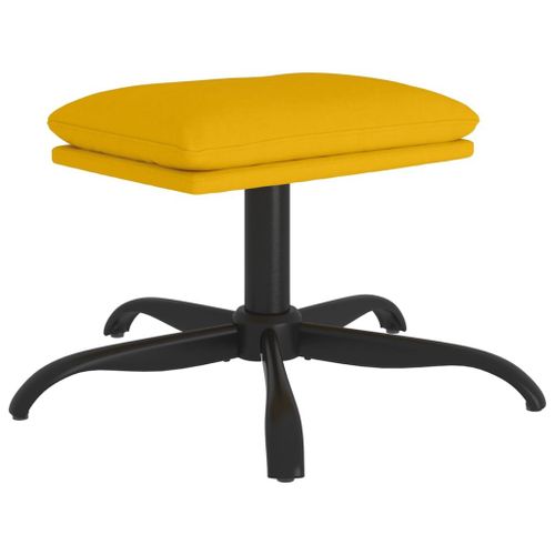 Vidaxl Repose-Pied Jaune Moutarde 60x60x39 Cm Velours