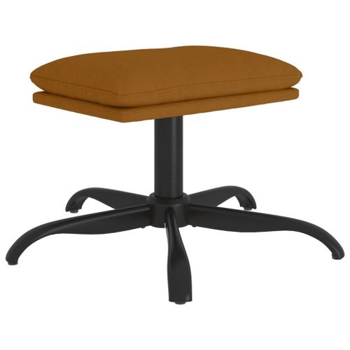 Vidaxl Repose-Pied Marron 60x60x39 Cm Velours