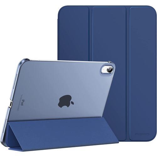 Coque Pour Ipad 10ème Génération 10,9 Pouces En 2022, Étui Mince En Pc Translucide Pour Ipad 10ème Gén, Ipad 10 Housse Coque Trifold Avec Touch Id, Réveil/Sommeil Auto, Marine Bleu