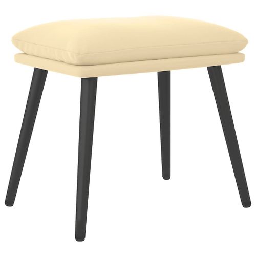 Vidaxl Repose-Pied Blanc Crème 45x29,5x39 Cm Velours
