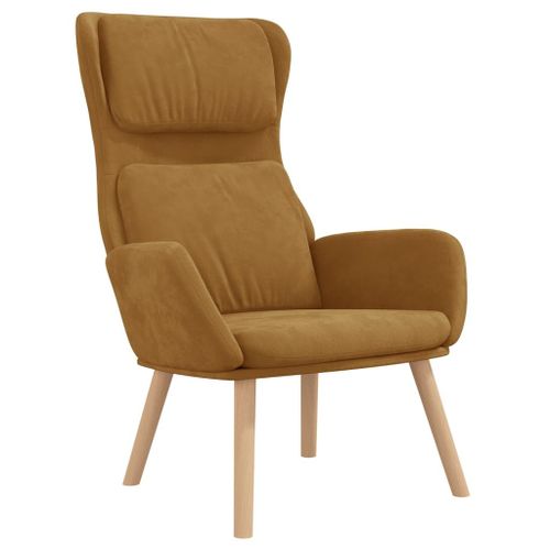 Vidaxl Chaise De Relaxation Marron Velours