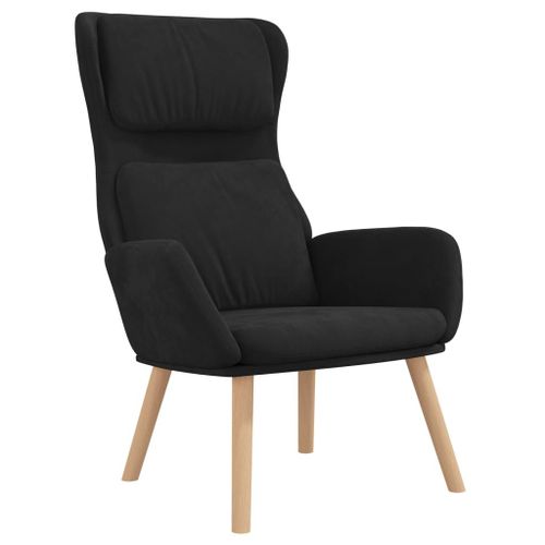 Vidaxl Chaise De Relaxation Noir Velours