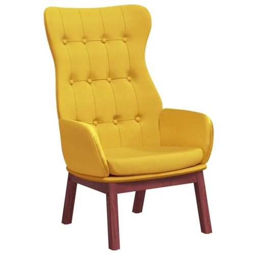 Vidaxl Chaise De Relaxation Jaune Moutarde Tissu