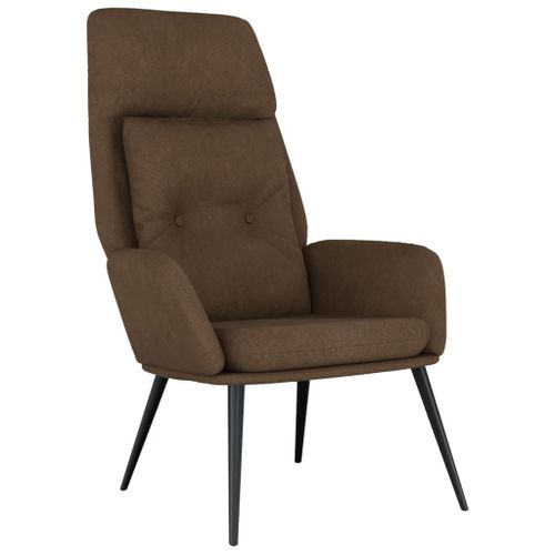 Vidaxl Chaise De Relaxation Marron Similicuir Daim