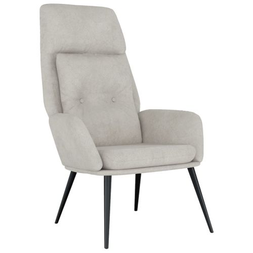 Vidaxl Chaise De Relaxation Gris Clair Similicuir Daim