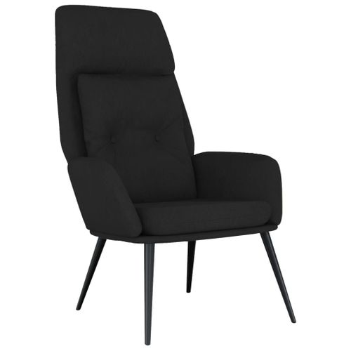 Vidaxl Chaise De Relaxation Noir Similicuir Daim