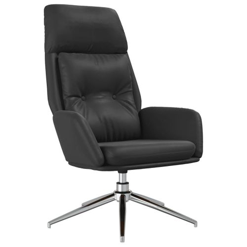 Vidaxl Chaise De Relaxation Noir Cuir Véritable