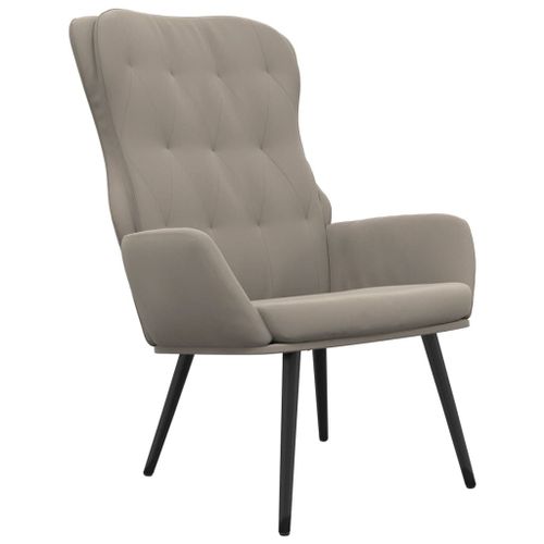 Vidaxl Chaise De Relaxation Gris Clair Velours