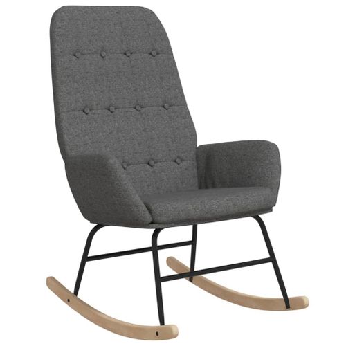 Vidaxl Chaise À Bascule Gris Clair Tissu