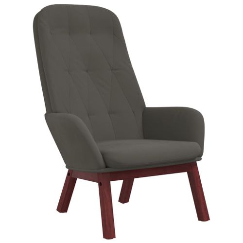 Vidaxl Chaise De Relaxation Gris Foncé Velours