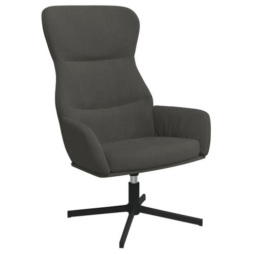 Vidaxl Chaise De Relaxation Gris Foncé Velours