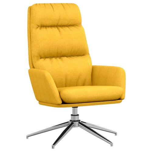 Vidaxl Chaise De Relaxation Jaune Moutarde Tissu