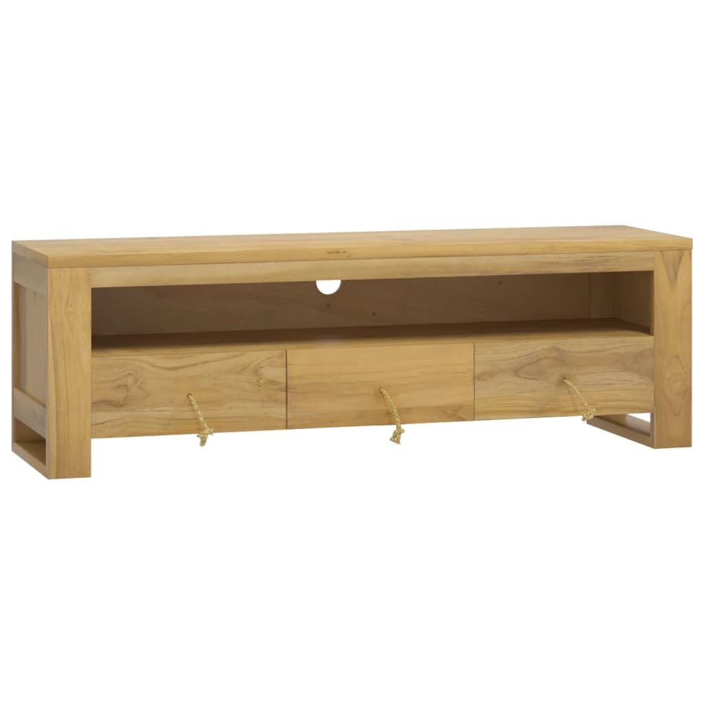 Vidaxl Meuble Tv 110x30x35 Cm Bois De Teck Solide