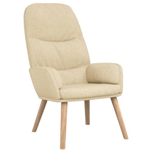 Vidaxl Chaise De Relaxation Crème Tissu