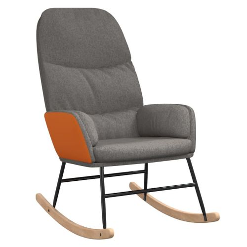 Vidaxl Chaise À Bascule Gris Clair Tissu