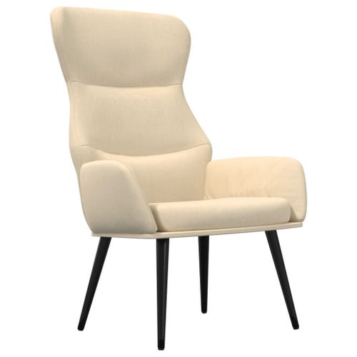 Vidaxl Chaise De Relaxation Crème Tissu