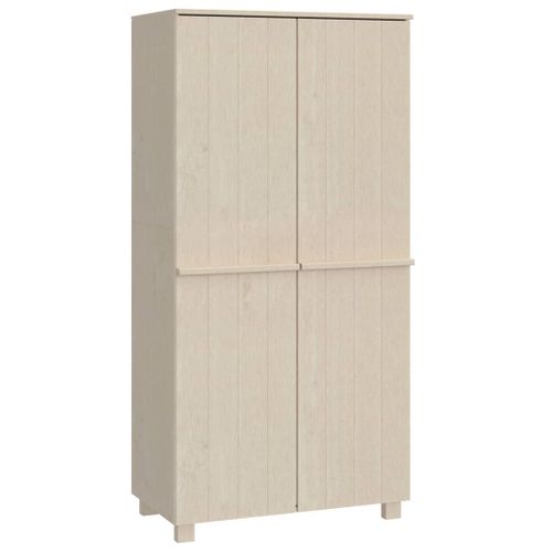 Vidaxl Garde-Robe Hamar Marron Miel 89x50x180 Cm Bois Massif De Pin