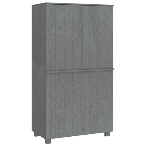 Vidaxl Garde-Robe Hamar Gris Foncé 89x50x180 Cm Bois Massif De Pin