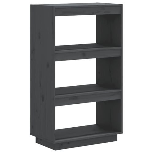 Vidaxl Bibliothèque/Cloison Gris 60x35x103 Cm Bois De Pin Massif