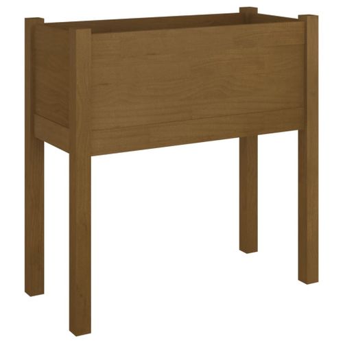 Vidaxl Jardinière Marron Miel 70x31x70 Cm Bois De Pin Massif