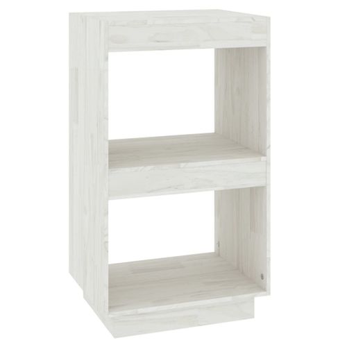 Vidaxl Bibliothèque Blanc 40x35x71 Cm Bois De Pin Massif