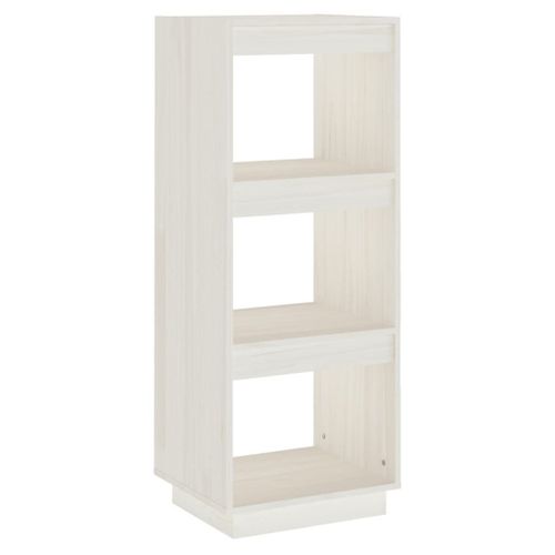 Vidaxl Bibliothèque/Séparateur De Pièce Blanc 40x35x103 Cm Pin Massif