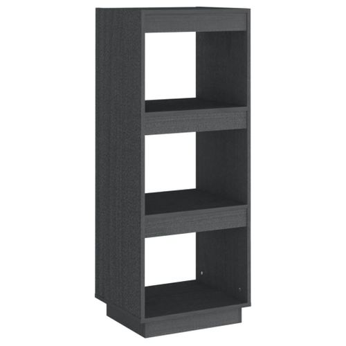 Vidaxl Bibliothèque/Séparateur De Pièce Gris 40x35x103 Cm Pin Massif