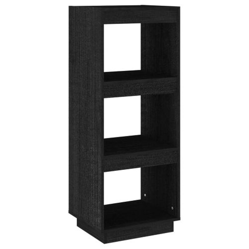 Vidaxl Bibliothèque/Séparateur De Pièce Noir 40x35x103 Cm Pin Massif