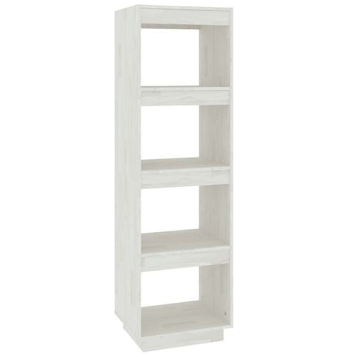 Vidaxl Bibliothèque/Séparateur De Pièce Blanc 40x35x135 Cm Pin Massif