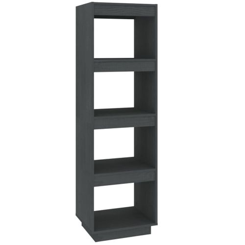 Vidaxl Bibliothèque/Séparateur De Pièce Gris 40x35x135 Cm Pin Massif