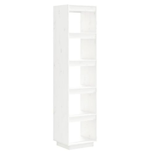 Vidaxl Bibliothèque/Séparateur De Pièce Blanc 40x35x167 Cm Pin Solide
