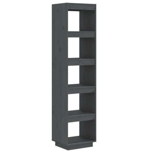 Vidaxl Bibliothèque/Séparateur De Pièce Gris 40x35x167 Cm Pin Solide