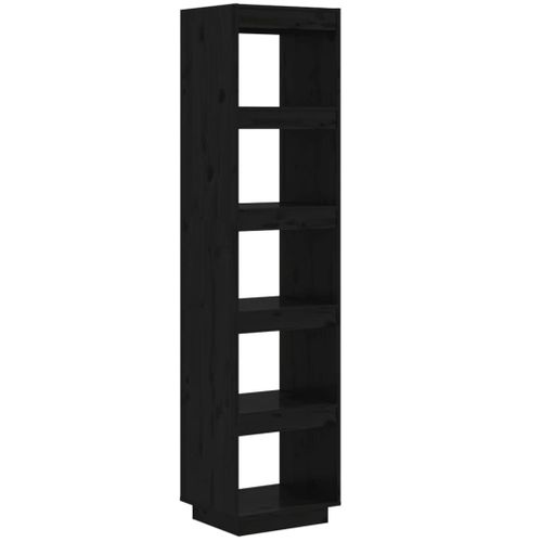 Vidaxl Bibliothèque/Séparateur De Pièce Noir 40x35x167 Cm Pin Solide