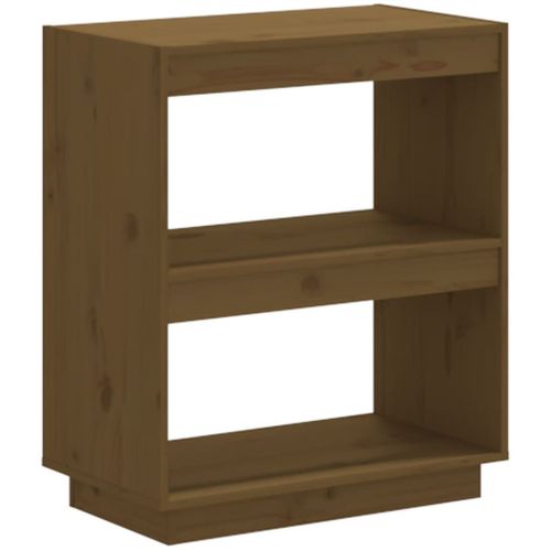 Vidaxl Bibliothèque Marron Miel 60x35x71 Cm Bois De Pin Massif