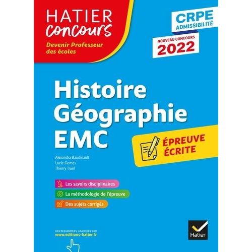 Histoire - Géographie - Enseignement Moral Et Civique - Epreuve Écrite D'application Crpe