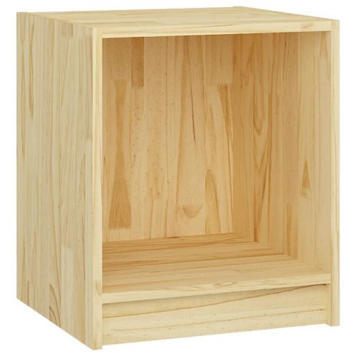 Vidaxl Table De Chevet 35,5x33,5x41,5 Cm Bois De Pin Massif