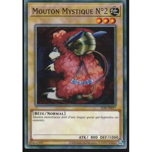 Carte Yu-Gi-Oh - Mouton Mystique N°2 - Lob-Fr037