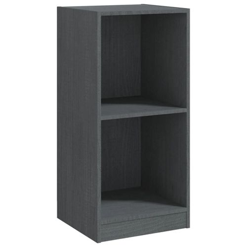 Vidaxl Armoire D'appoint Gris 35,5x33,5x76 Cm Bois De Pin Massif