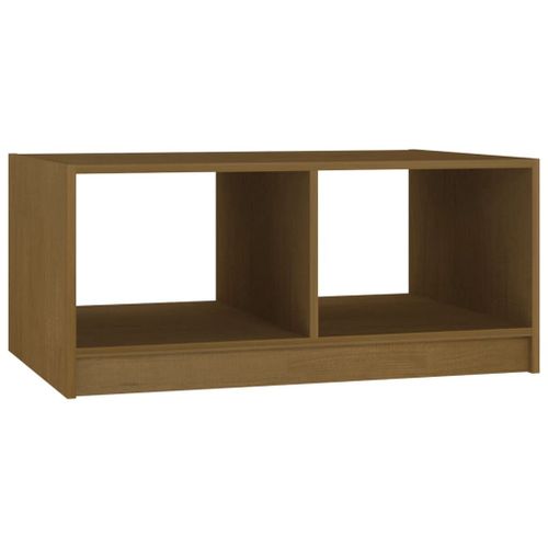 Vidaxl Table Basse Marron Miel 75x50x33,5 Cm Bois De Pin Massif