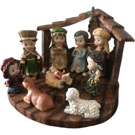 Figurines de scène de la Nativité, crèche Ornements Ensemble de 