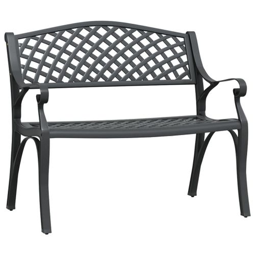 Vidaxl Banc De Jardin 102 Cm Aluminium Coulé Noir