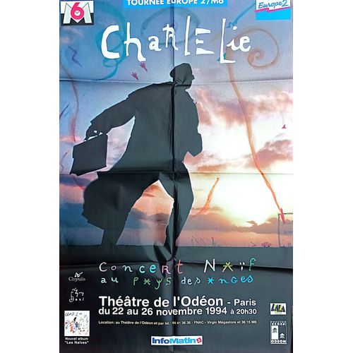 Affiche De Concert De Charles Elie Couture En 1994 Au Théâtre De L'odéon. 120 X 80 Cm.
