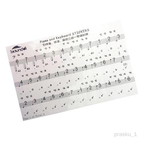 Autocollants Amovibles Transparent En Plastique Pour Enfants Débutants Apprentissage 54/61/88 Note Touches Piano