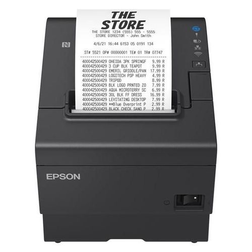 Epson TM T88VII (112A0) - Imprimante de reçus - thermique en ligne - Rouleau (7,95 cm) - 180 x 180 ppp - jusqu'à 500 mm/sec - USB 2.0, hôte USB 2.0, LAN, série - outil de coupe - noir