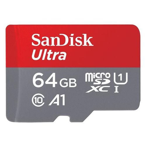 SanDisk Ultra - Carte mémoire flash (adaptateur microSDXC vers SD inclus(e)) - 64 Go - A1 / UHS Class 1 / Class10 - microSDXC UHS-I