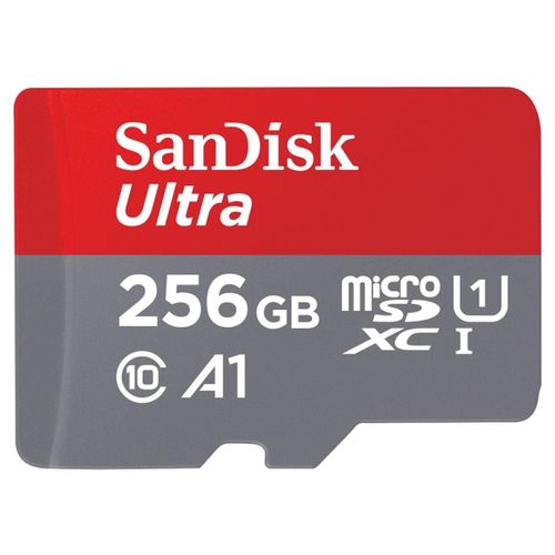 SanDisk Ultra - Carte mémoire flash (adaptateur microSDXC vers SD inclus(e)) - 256 Go - A1 / UHS Class 1 / Class10 - microSDXC UHS-I