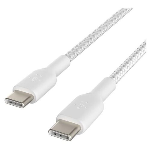 Belkin BOOST CHARGE - Câble USB - 24 pin USB-C (M) pour 24 pin USB-C (M) - USB 2.0 - 2 m - blanc